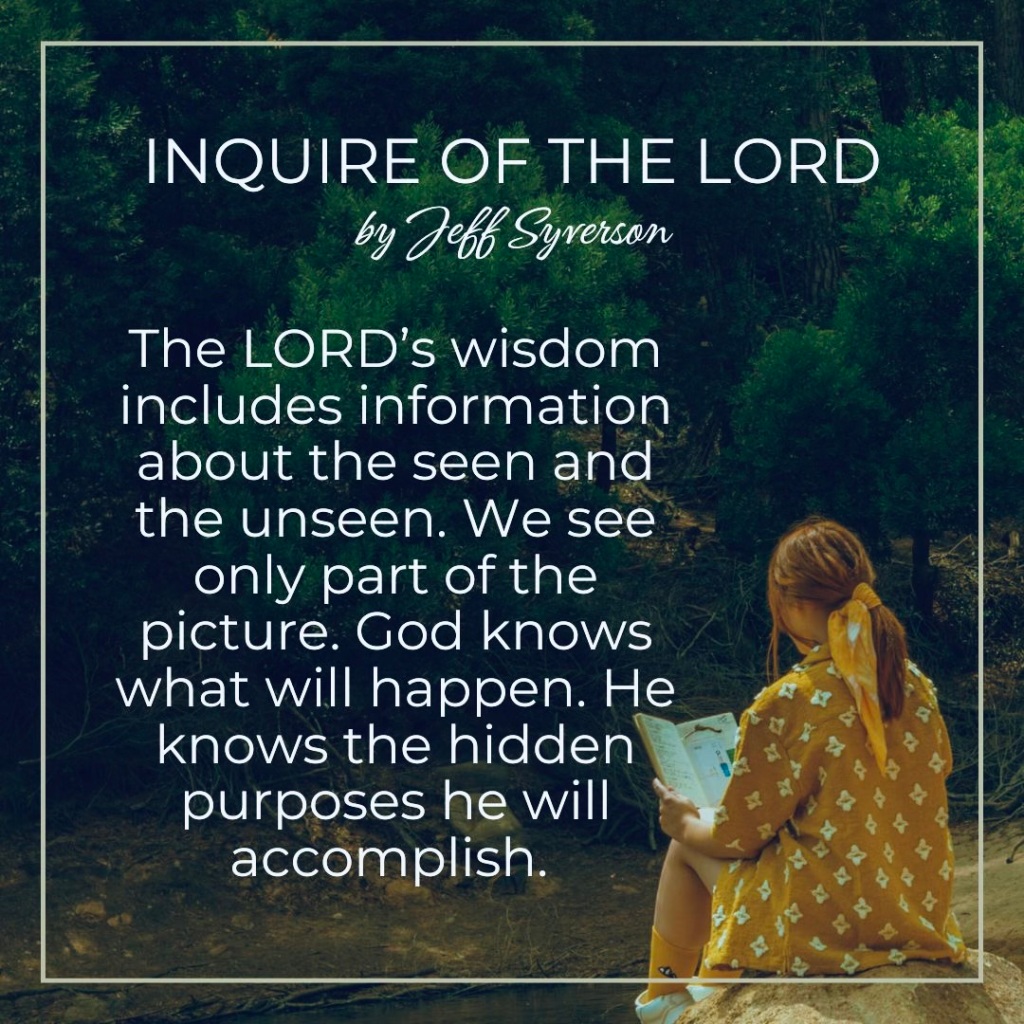 Inquire of the LORD
