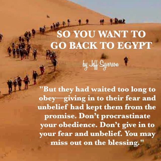 So You Want to Go Back to Egypt?