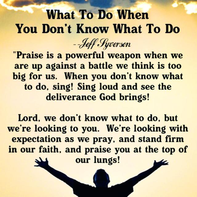 What to do when We Don't Know What to Do