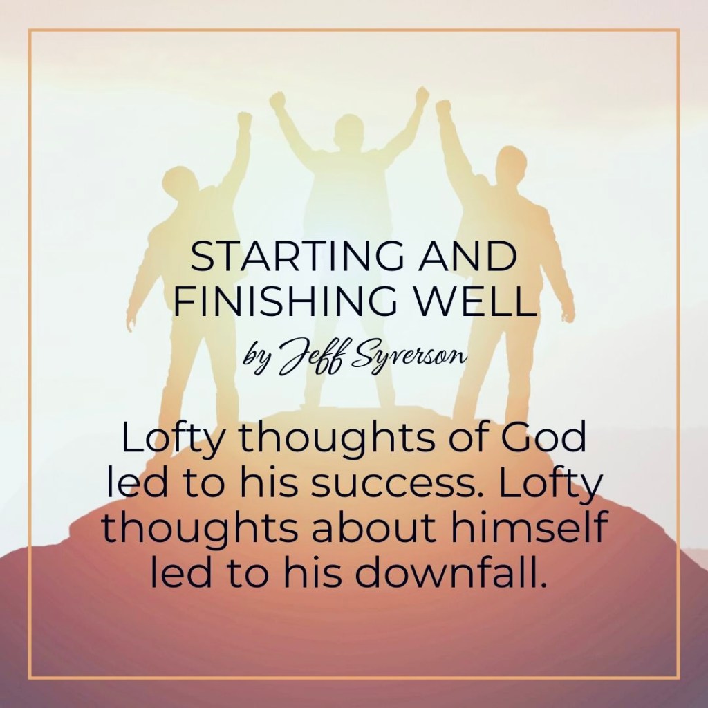Starting and Finishing Well